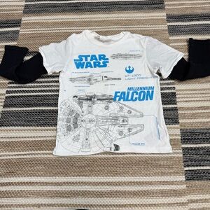 BabyGap x Junk Food Star Wars Millenium Falcon Long Sleeve Shirt Size 5